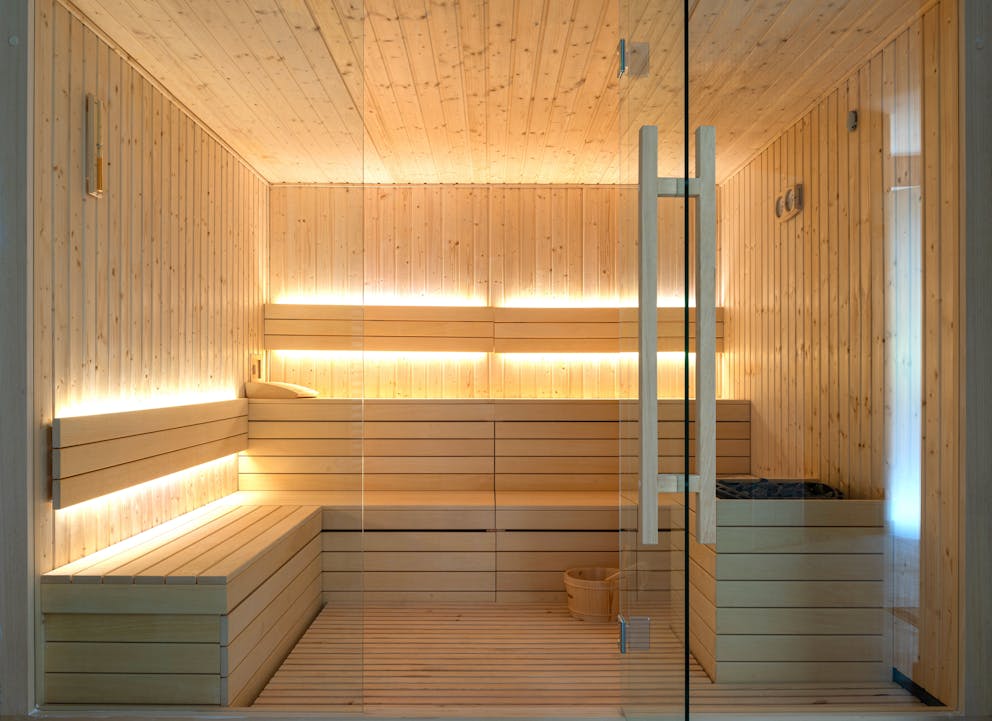 Large wooden sauna