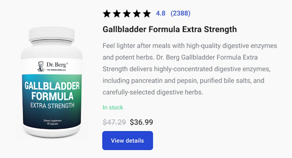 gallbladder formula with ox bile