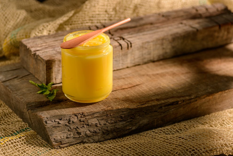 Jar of fresh ghee