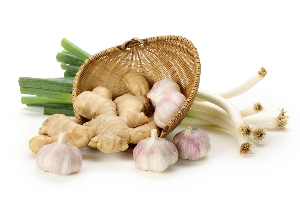 Ginger, garlic, and green onions