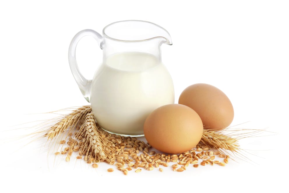 Eggs, wheat, and dairy