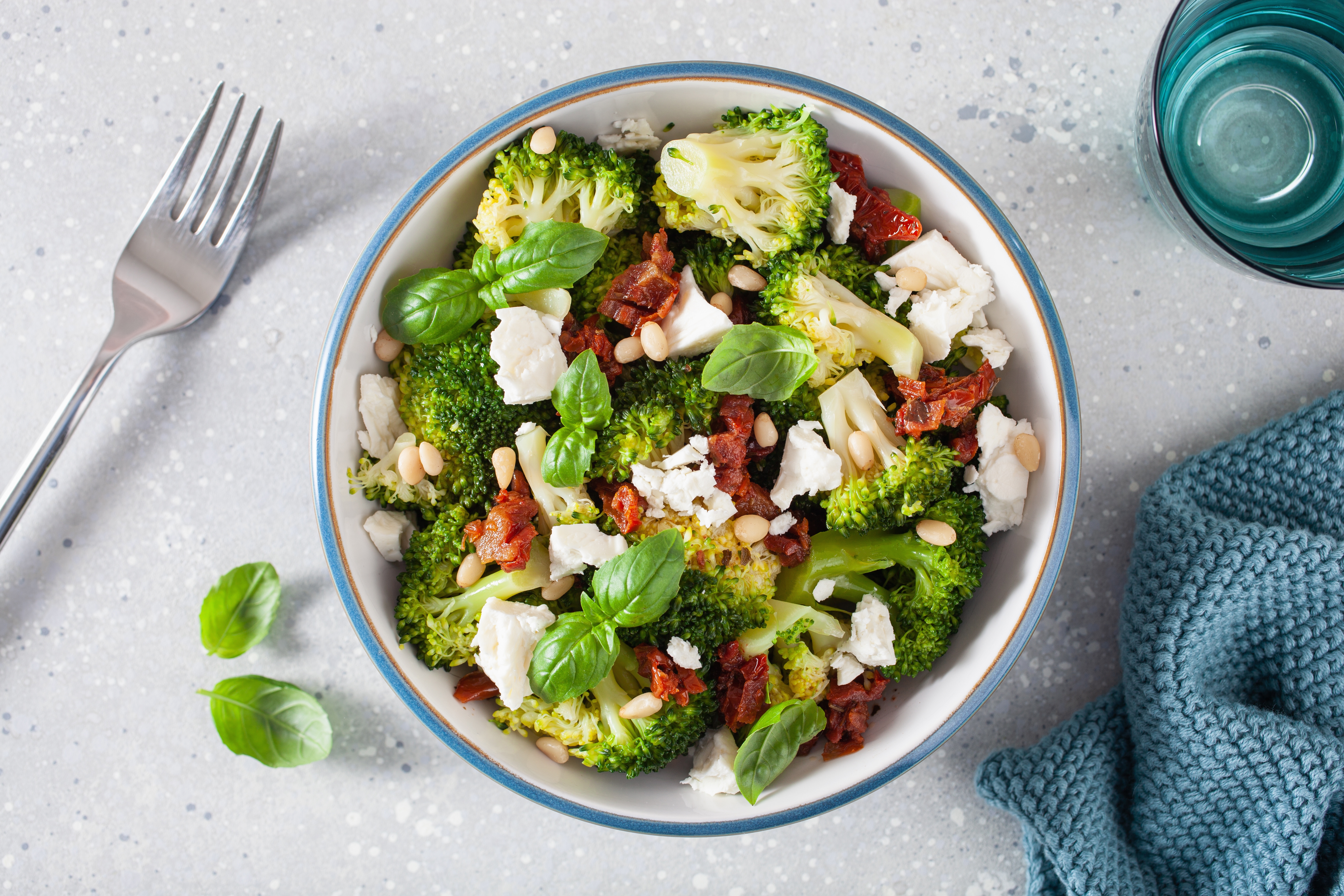 Broccoli salad feta cheese salad