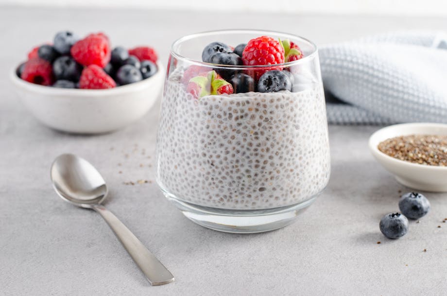 Chia pudding in a glass