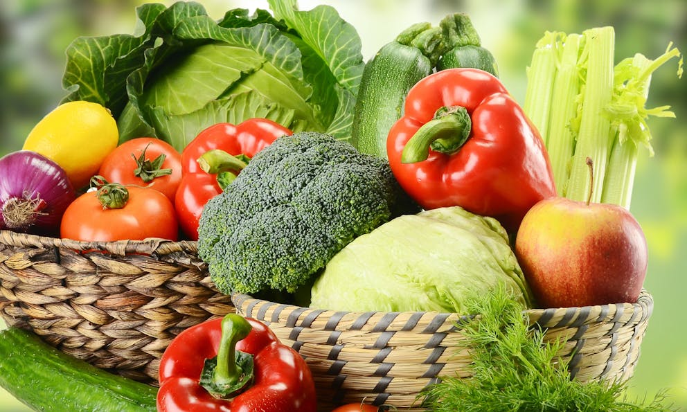 Assortment of high-fiber vegetables