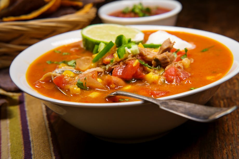 Spicy tortilla soup