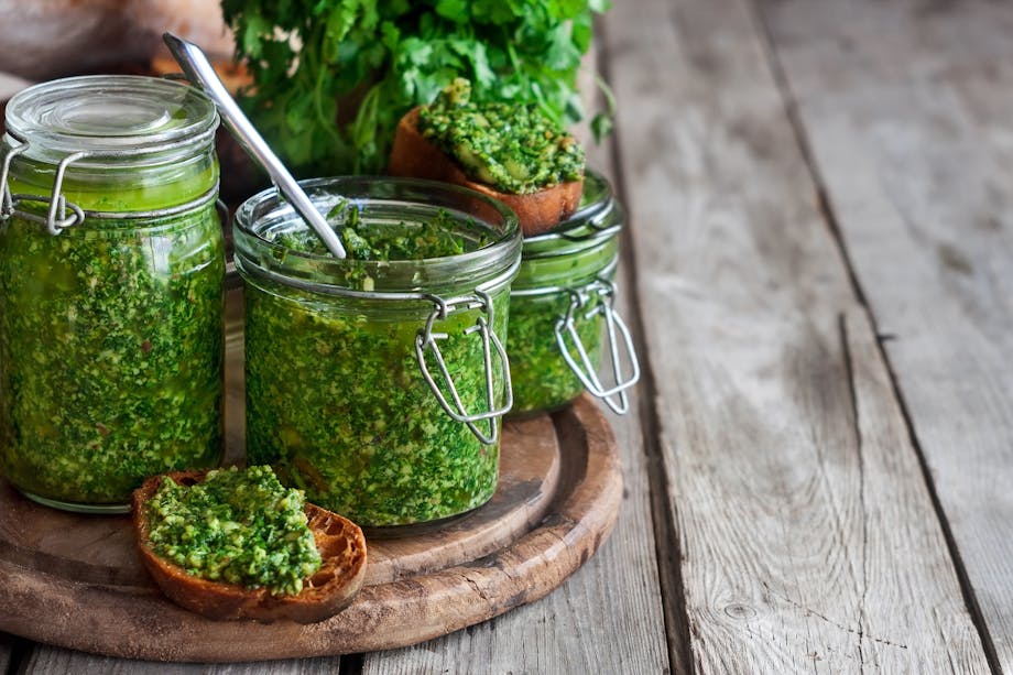 Pesto in a jar