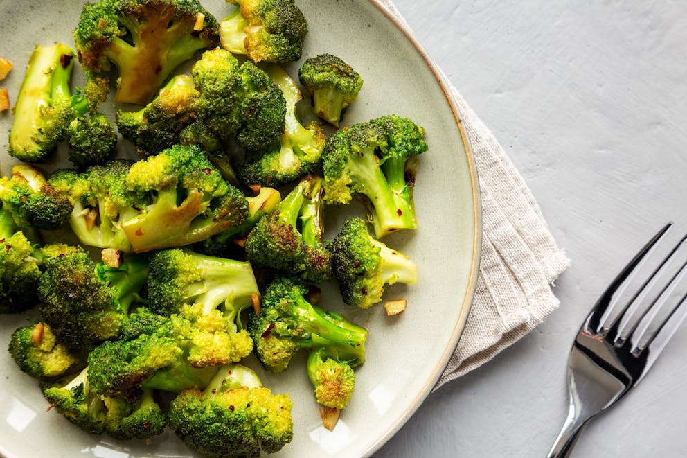 Freshly cooked broccoli