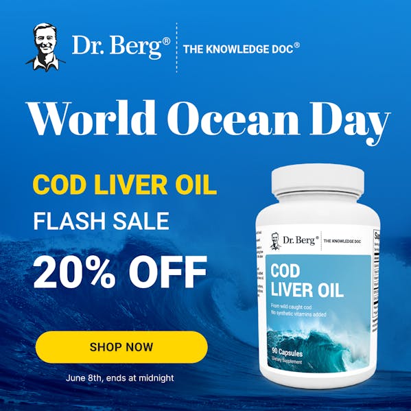 World Ocean Day Flash Sale 20% Off Cod Liver Oil June 8, 2024