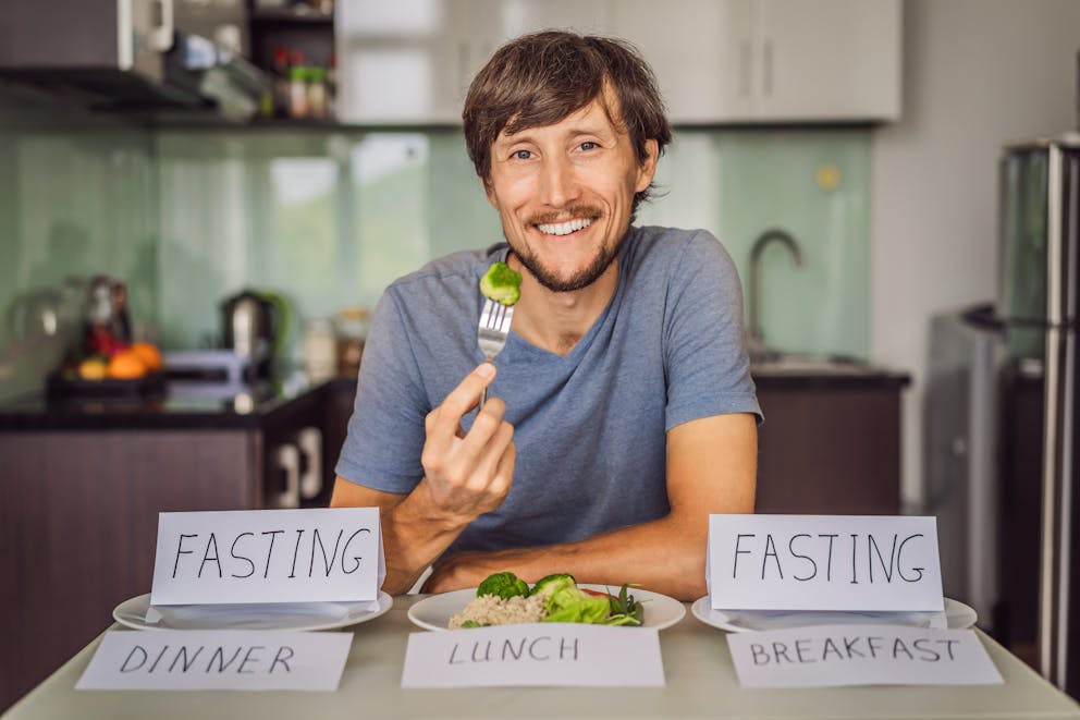 Man practicing intermittent fasting