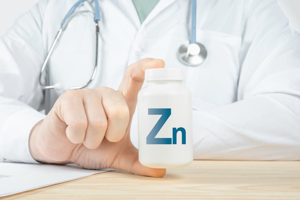 Doctor with a zinc supplement