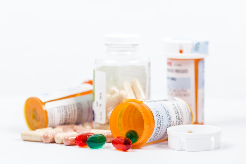 Various prescription drug bottles