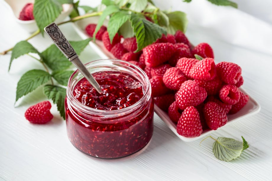 Fresh raspberry jam