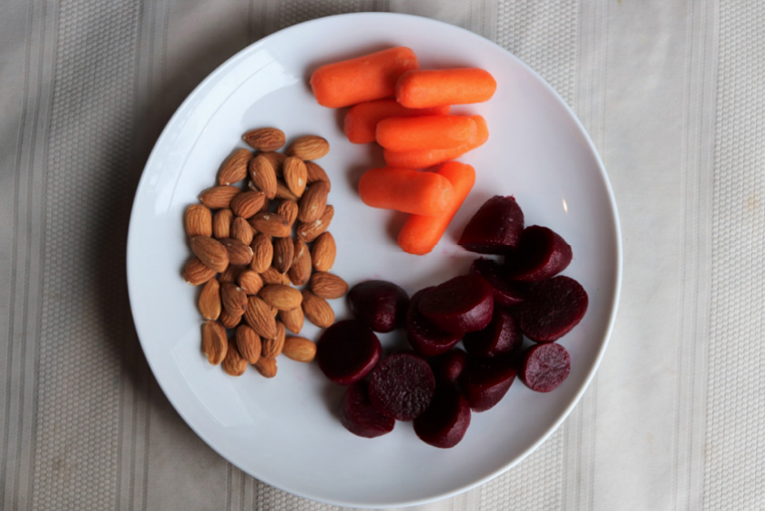 Carbs - carrots, almonds, beets