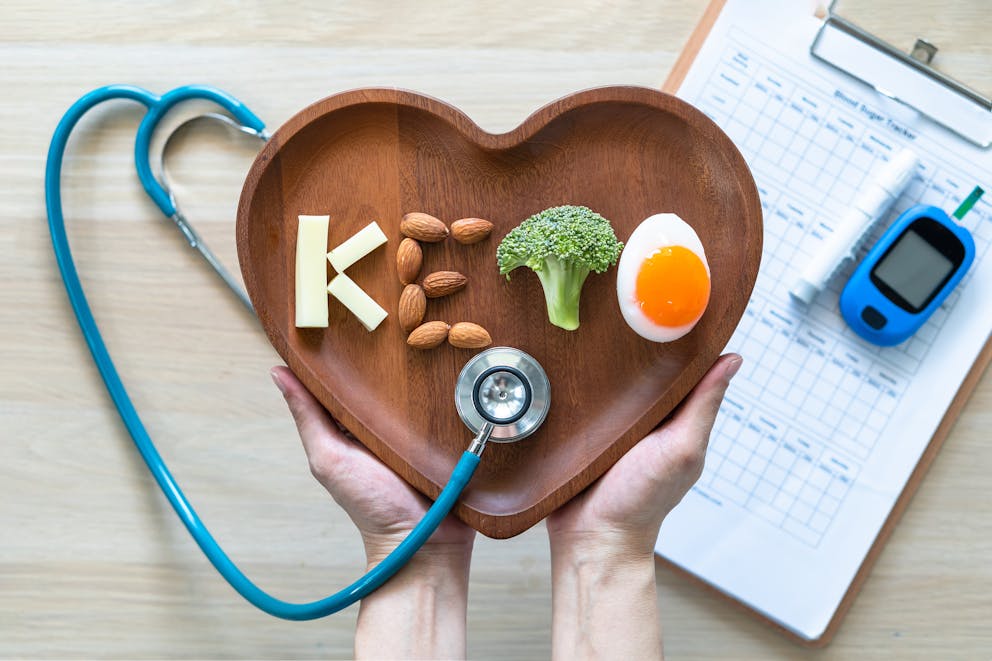 Keto with stethoscope and chart