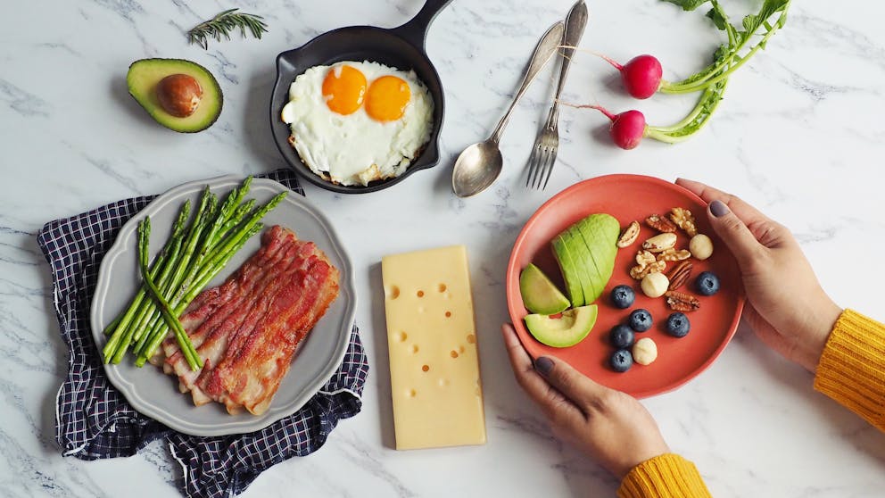 Keto foods on a table