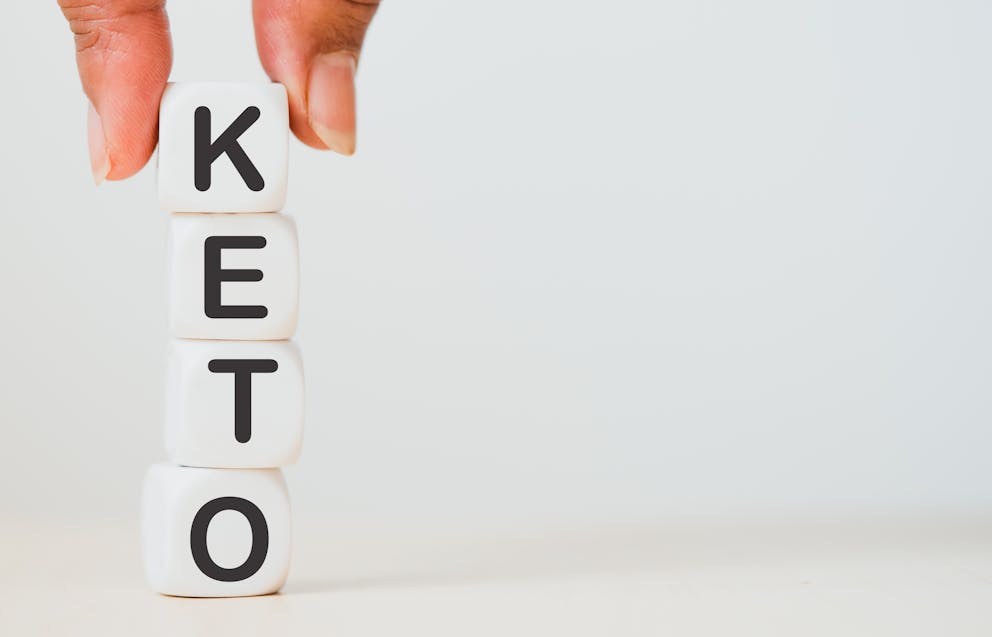 Keto spelled out in dice