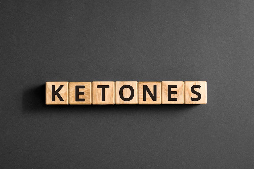 Ketones spelled in wooden blocks