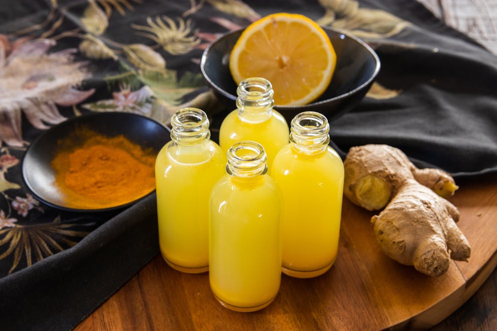 Lemon turmeric ginger shots