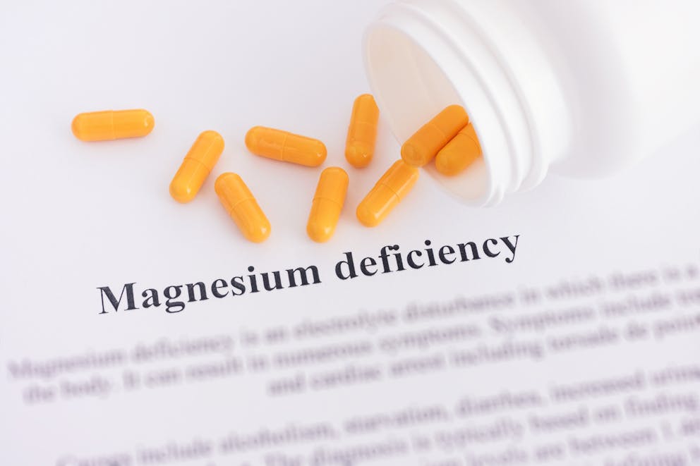 Magnesium deficiency printed on paper