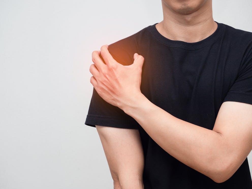 Man with shoulder pain