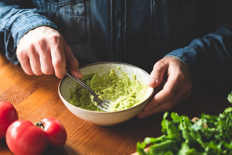 Mashing avocados