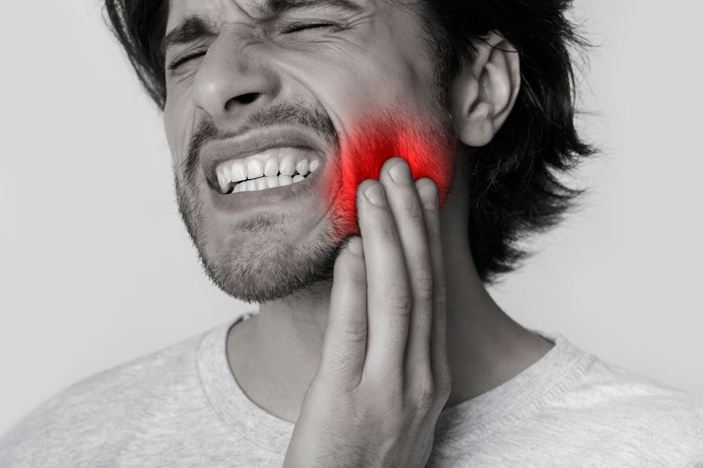 Man with toothaches