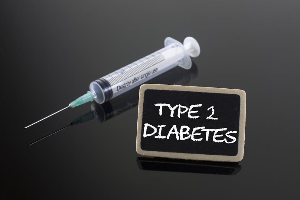 Type 2 Diabetes with a syringe