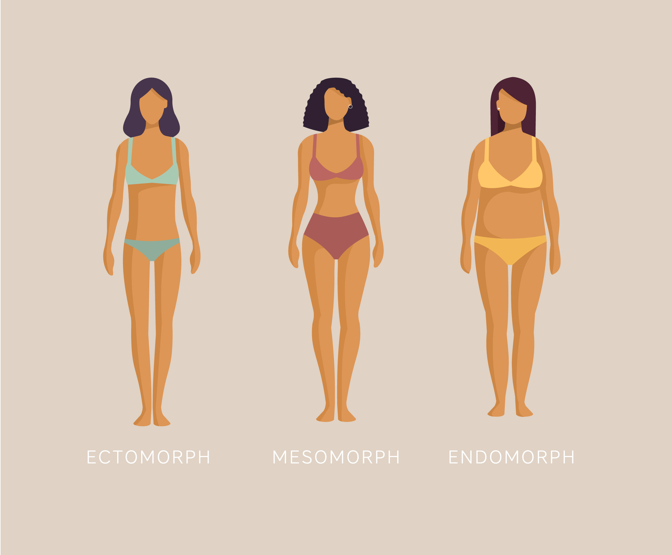Free Vector  Flat types of female body shapes set