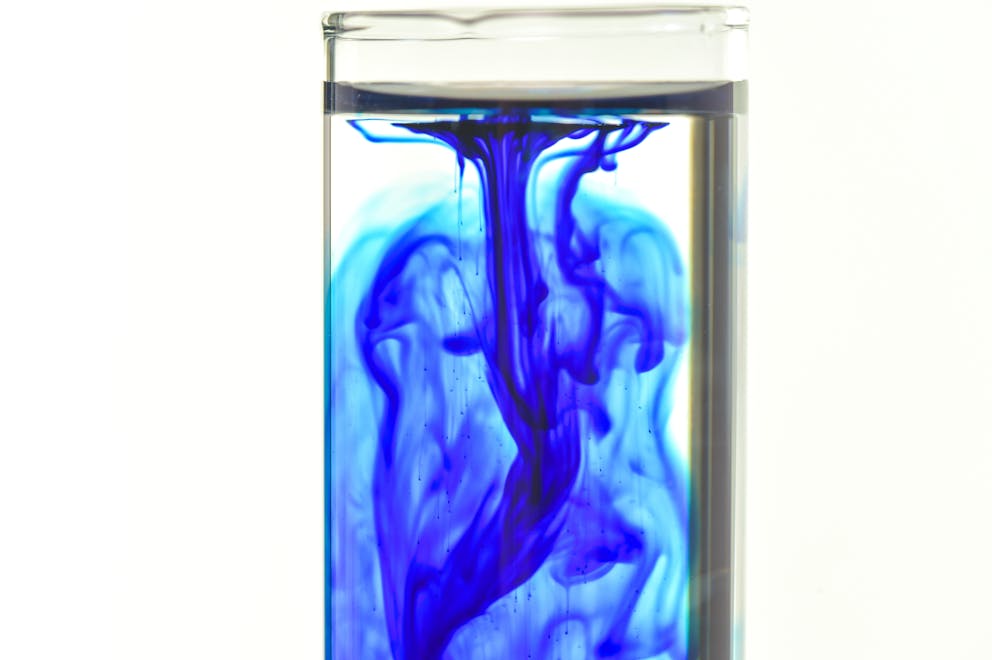 Methylene blue in water