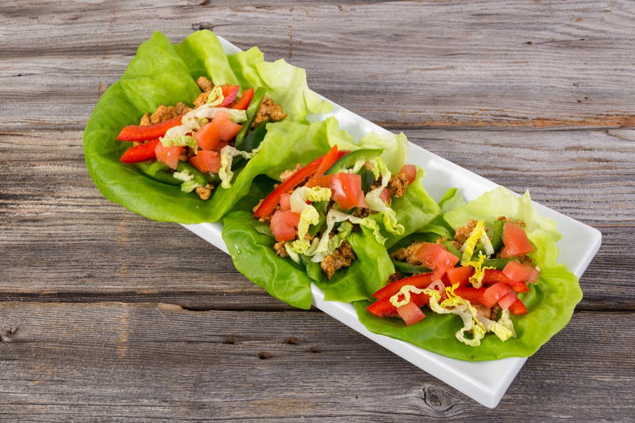 Lettuce-wrapped tacos