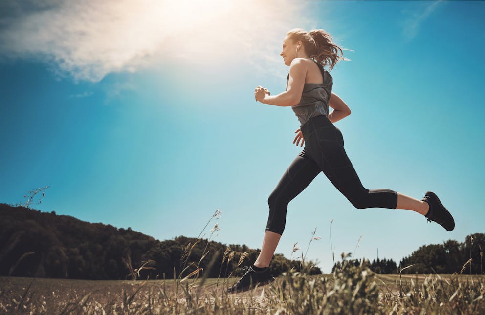 Active woman on a run