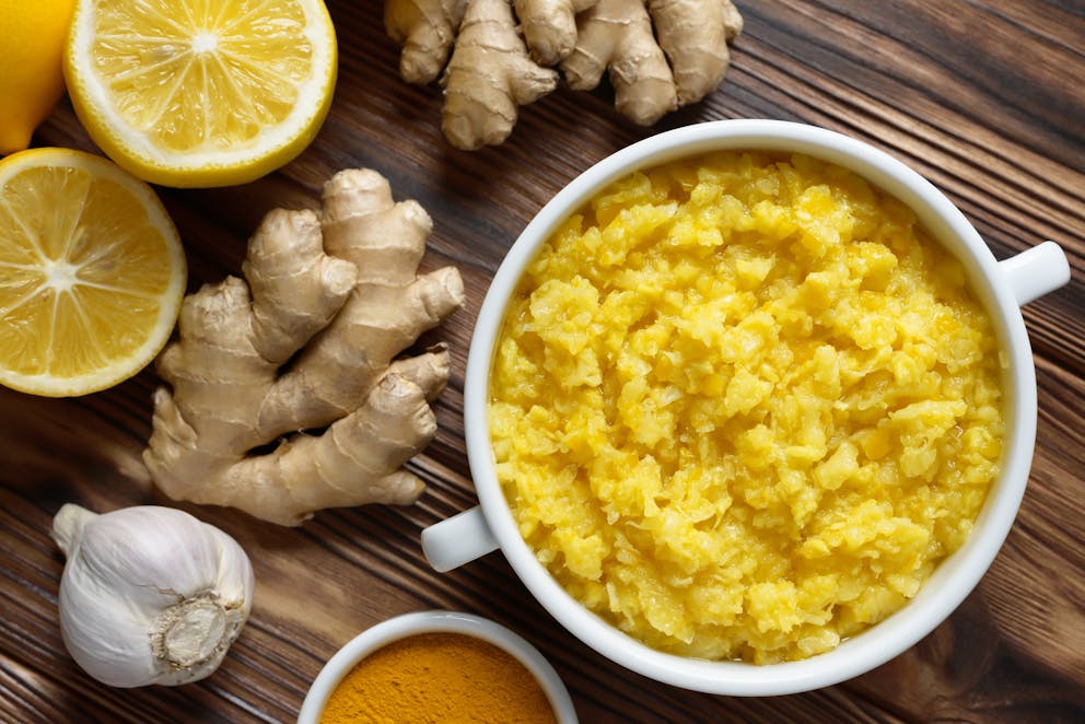 Ginger, garlic, and turmeric home remedy