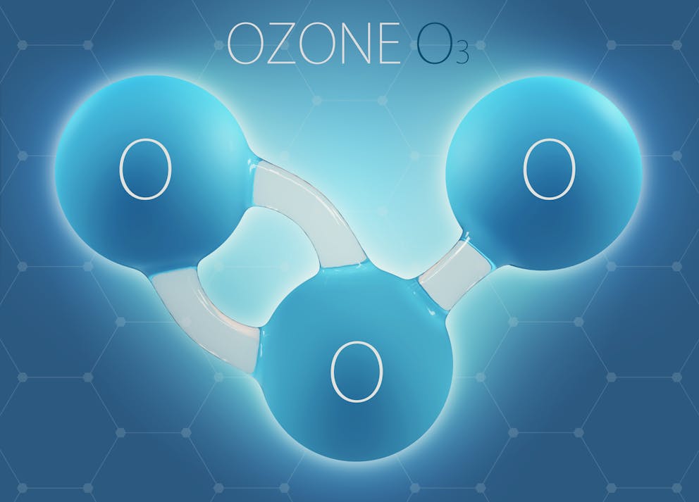 Ozone molecule illustration