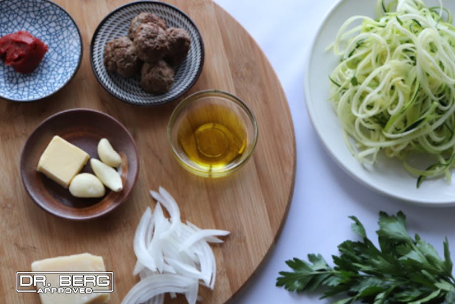 meatballs and zoodles