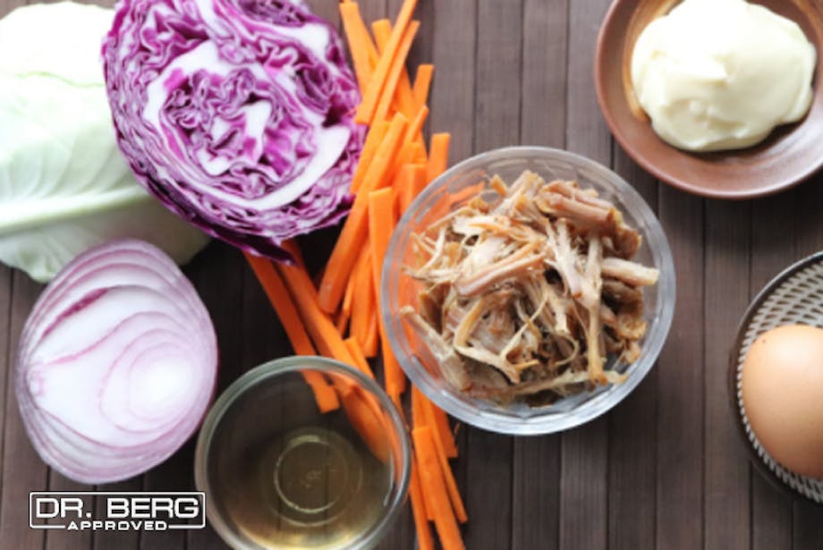 Pulled pork slaw ingredients