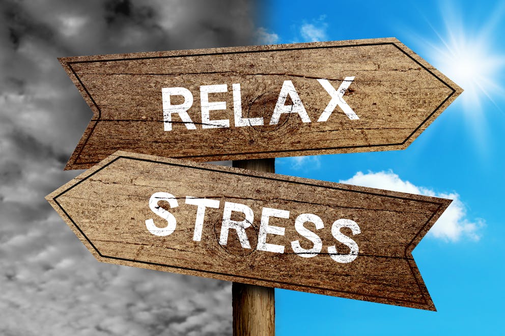 Relax and stress road signs