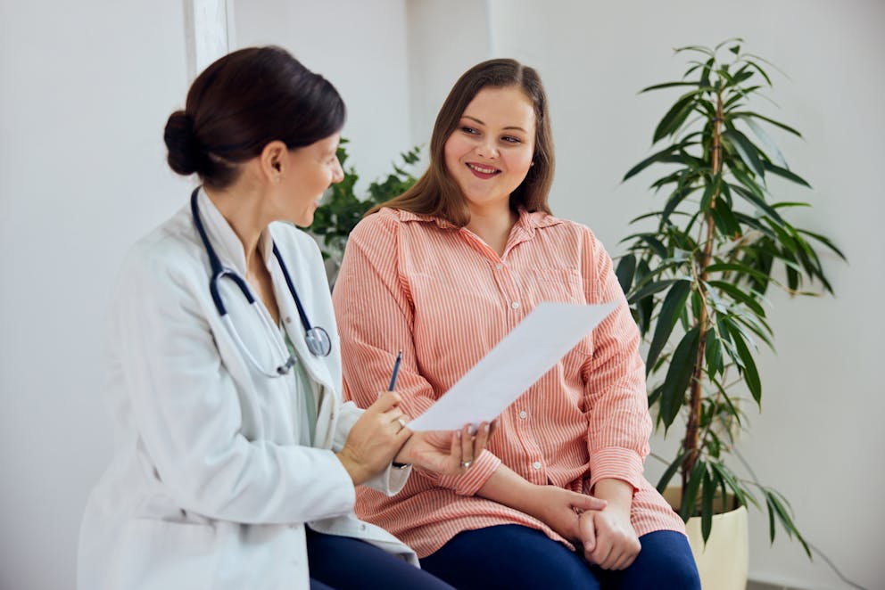 Patient speaking with a professional