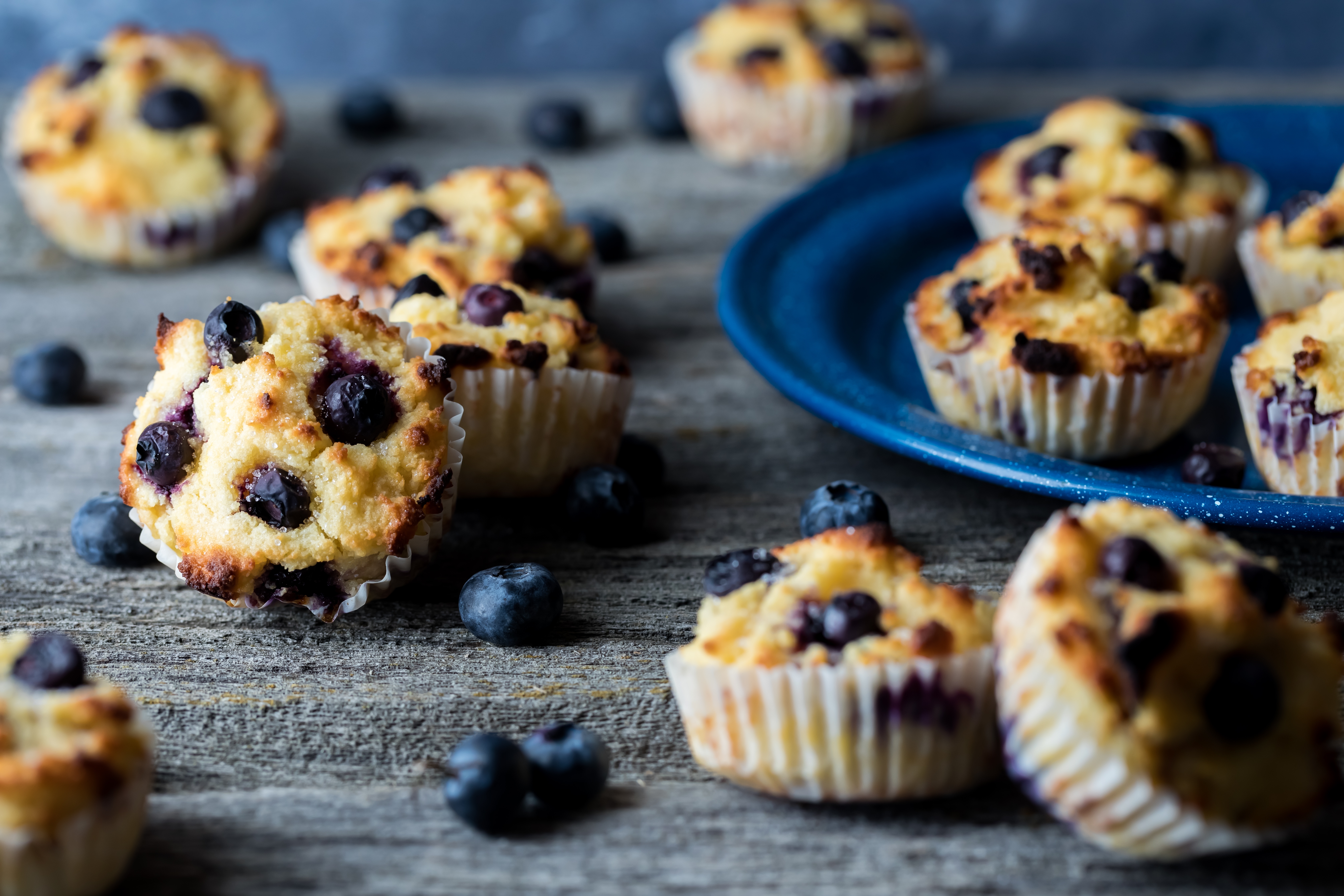 mini blueberry muffins