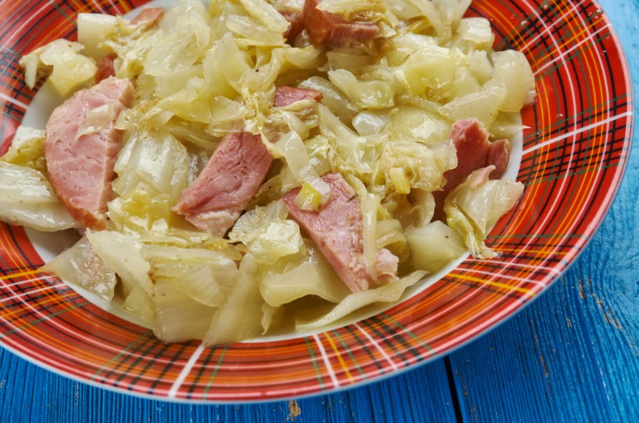 Southern fried cabbage and bacon