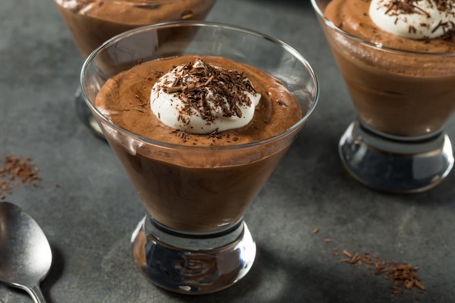 Chocolate mousse in cup