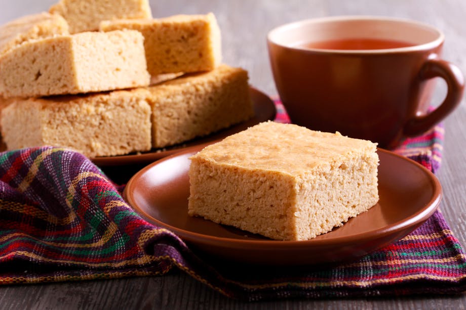 Tea with blondies