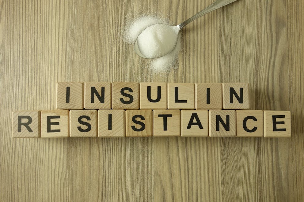 Wooden blocks spelling insulin resistance