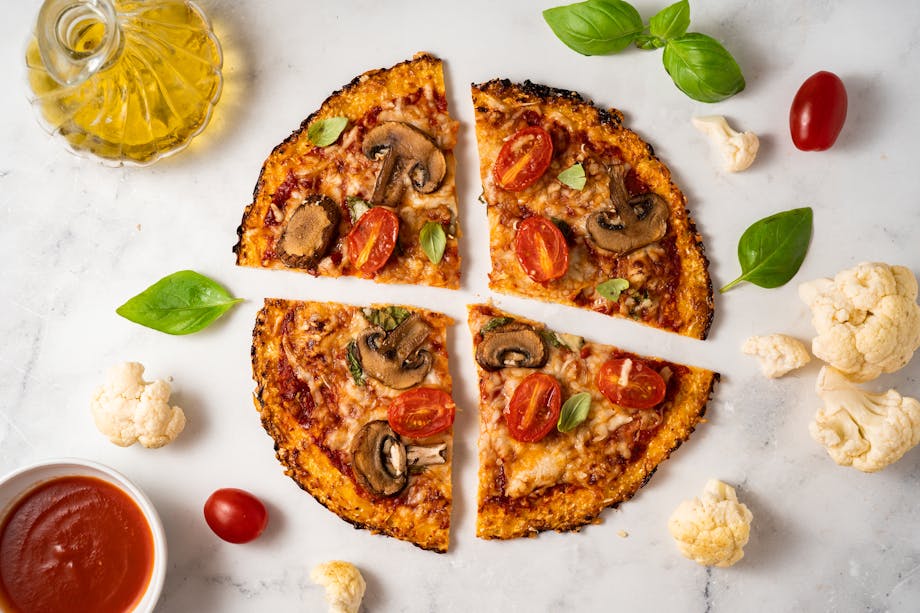 Keto cauliflower pizza