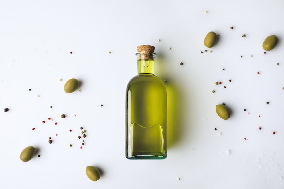 Bottle of pure olive oil