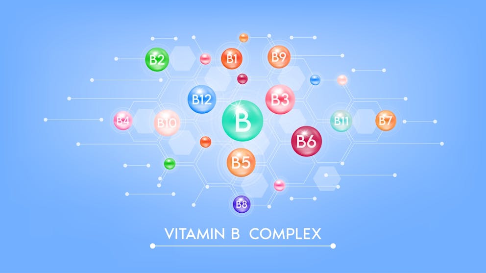 Vitamin B complex illustration