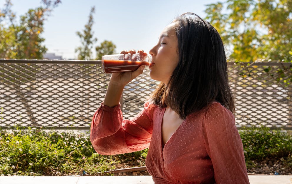 woman drinking