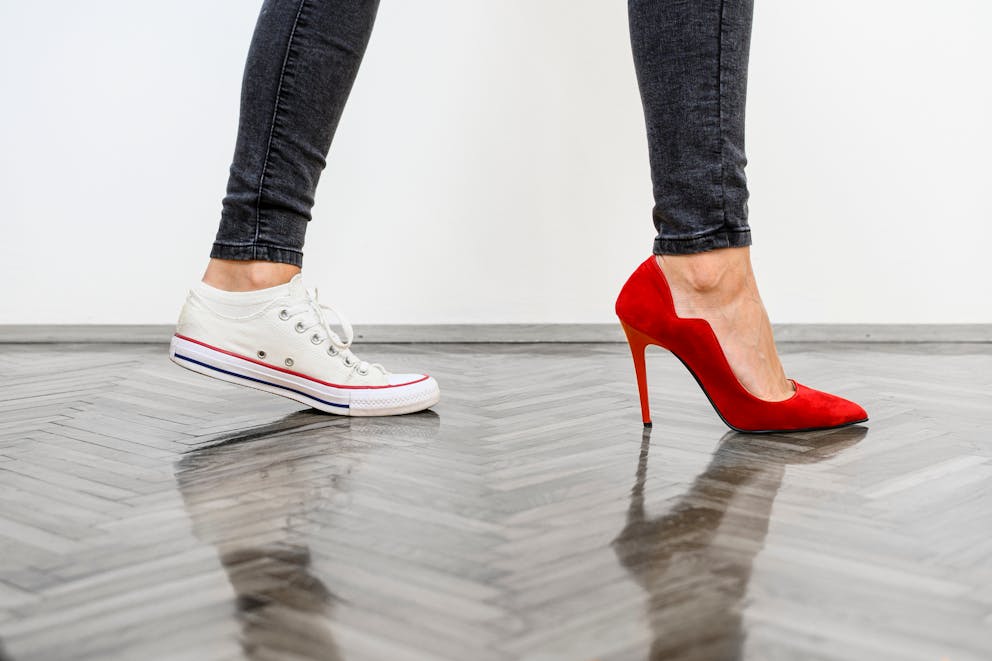 High heels vs. comfortable shoes