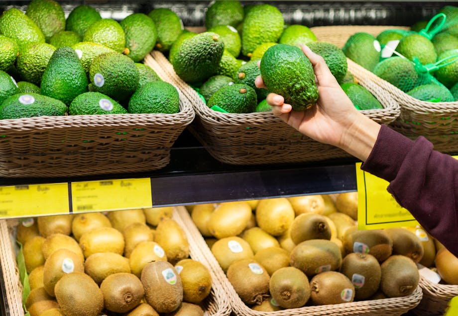 Picking avocado