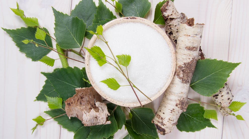 Xylitol birch bark and leaves