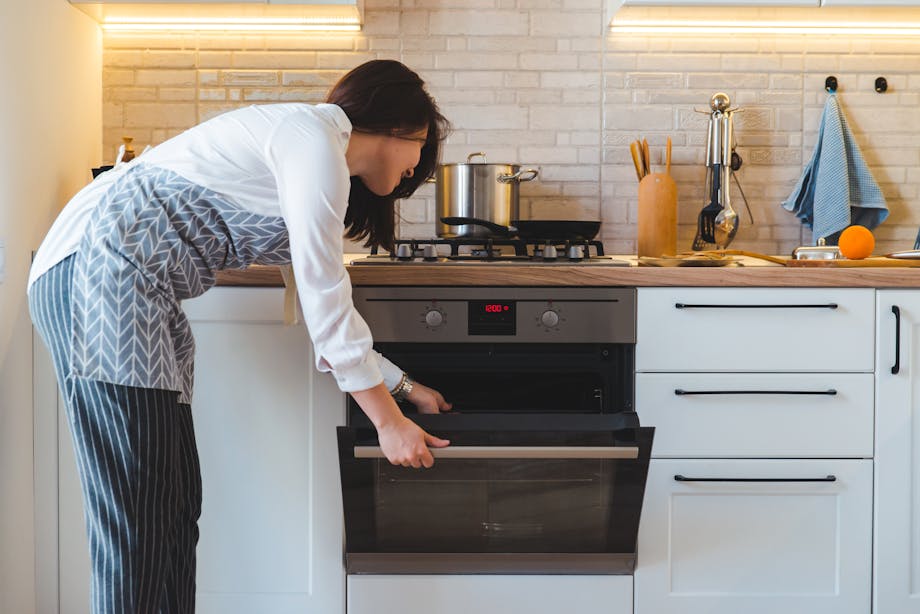 Opening the oven